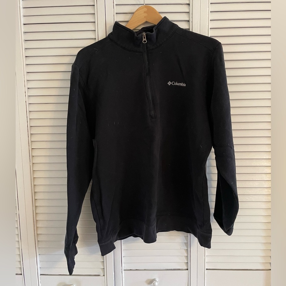 Columbia Men's Black 1/2 Zip Pullover, Large
